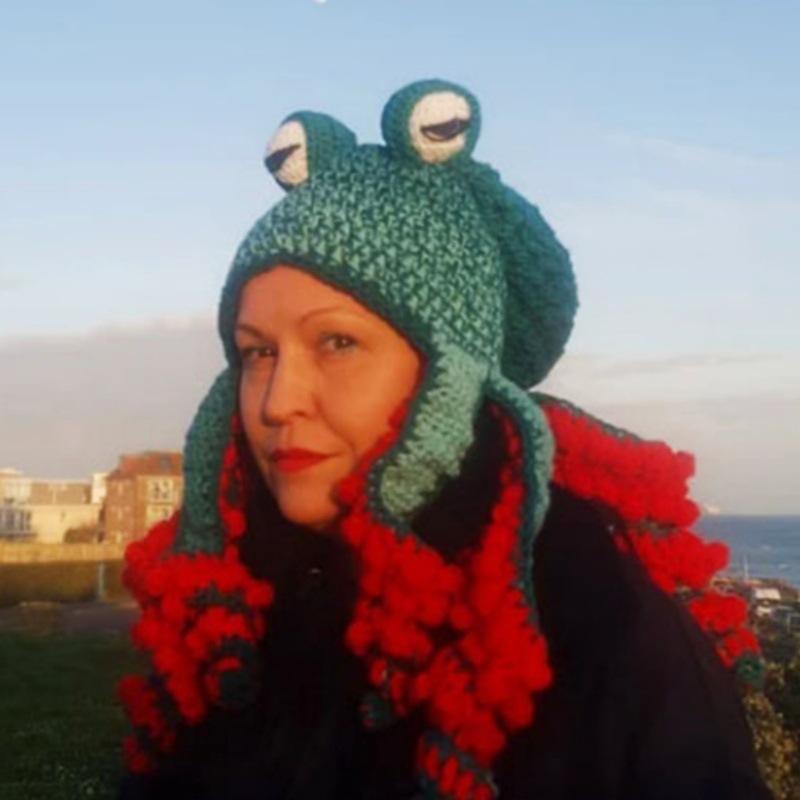 Новая вязаная крючком клоунская шляпа ручной работы — фото 7