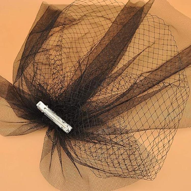 Women Bridal Veil Short Tulle Wedding Bridal Veil with Clips Mesh Birdcage Face Veil Gothic Halloween Coplay Party Veil