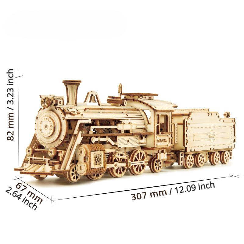 

3D головоломка, механическая модель, деревянная модель, строительные наборы, игрушка в подарок для детей и взрослых MC501 Steam Train