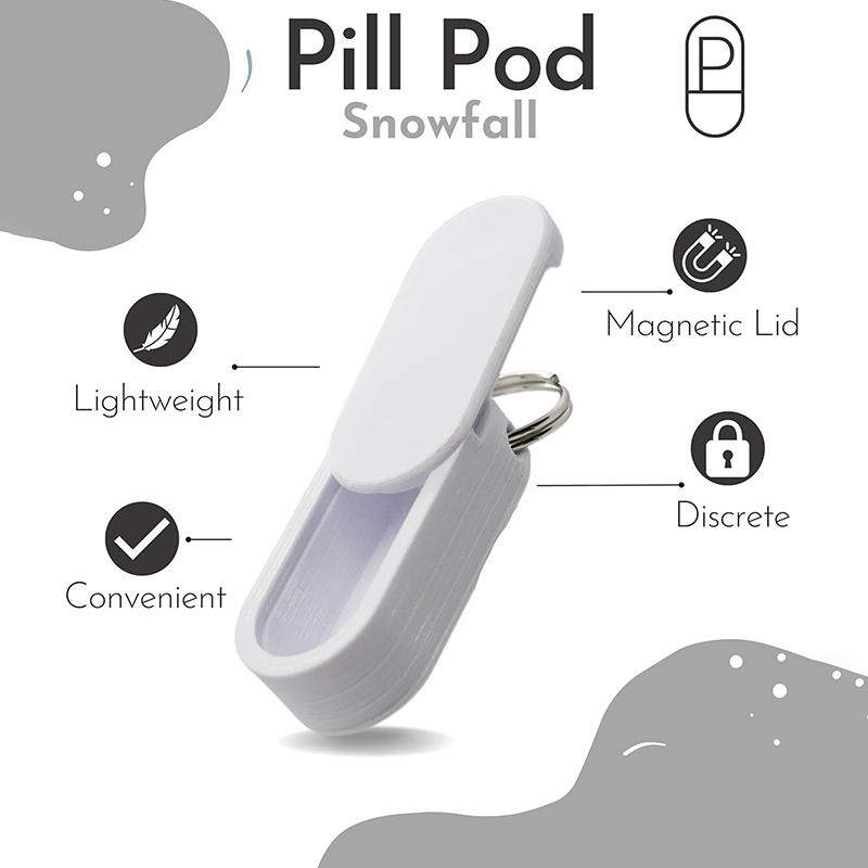 Travel Pill Case Pill Organizer Medicine Organizer Portable Mini Pill Box Keychain Pill Box Magnetic Slide To Store Pills