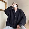 Heavy V-neck Waffle Lazy Style Spring and Autumn Handsome Men's Suit High-end Men's Sweater
