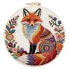 Animal DIY Stamped Embroidery Kit for Beginners Craft Lovers Gift Embroidery Starter Kit with Embroidery Hoop 29x29cm