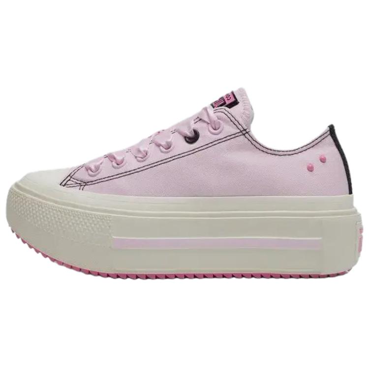 

Converse Double Stack Low top Canvas Shoes Unisex Pink Black A19728C 39