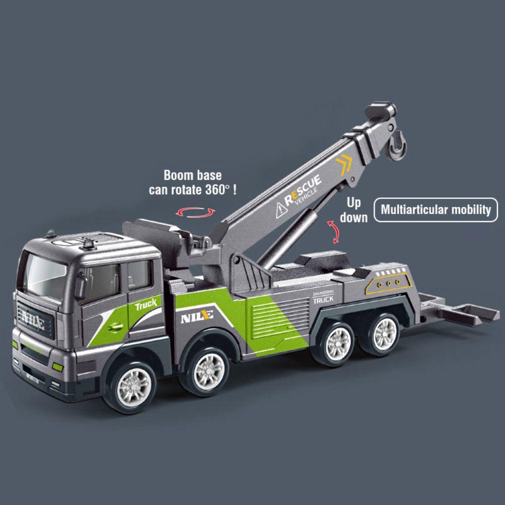 Simulation Engineering Car Model Zinc Zinc Alloy Diecast Vehicle Excavator Crane Truck Toys  Kids Student