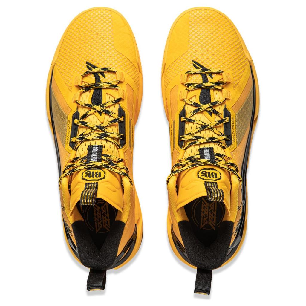 Li Ning BadFive 4 Cushioning Abrasion Resistant Breathable Mid top Basketball Shoes Men's Yellow ABFU015-7