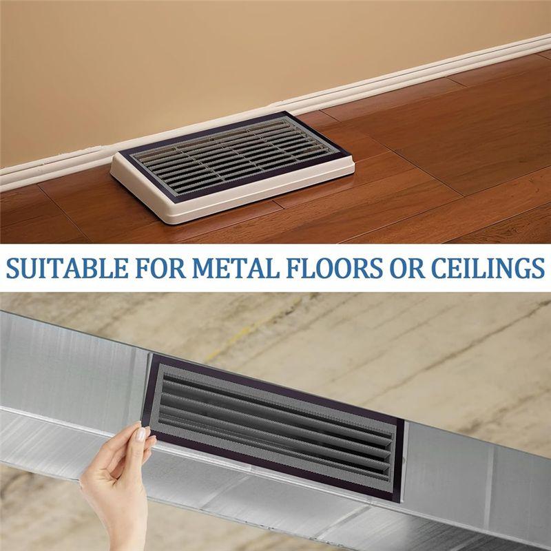 Easy Use 16PCS Magnetic Floor Vent Covers -12X5.5 Lnch Airvent Filters Magnetic Floor Register Vent Coversmagnetic For Homefloor
