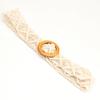 New Ethnic Style Women's Wax Rope Braided Belt Decorative Skirt Belt Hand-woven Hollow Wooden Buckle Belt