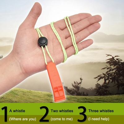 Outdoor Camping Hiking Whistle with Lanyard Survival Emergency Tool (Green)