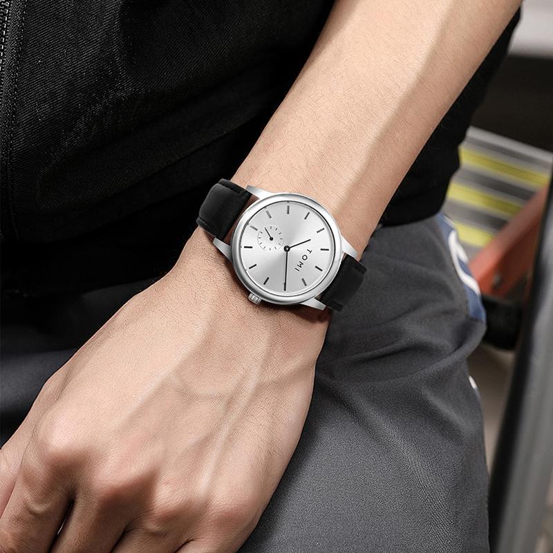 Fashion Men's Two Pin Half Belt Watch Casual and Minimalist Men's Quartz Watch