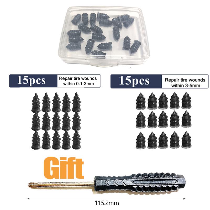 Car Motorcycle Vacuum Tyre Repair Nails Truck Scooter Bike Tire Puncture Repair Tubeless Tools Rubber Metal Accessories 10/30Pcs