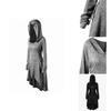 Stylish Punk Women's Plus Size Lace Up Dip Hem Tunic Hoodie Long Sweatershirts Dress Top For Every Occasion