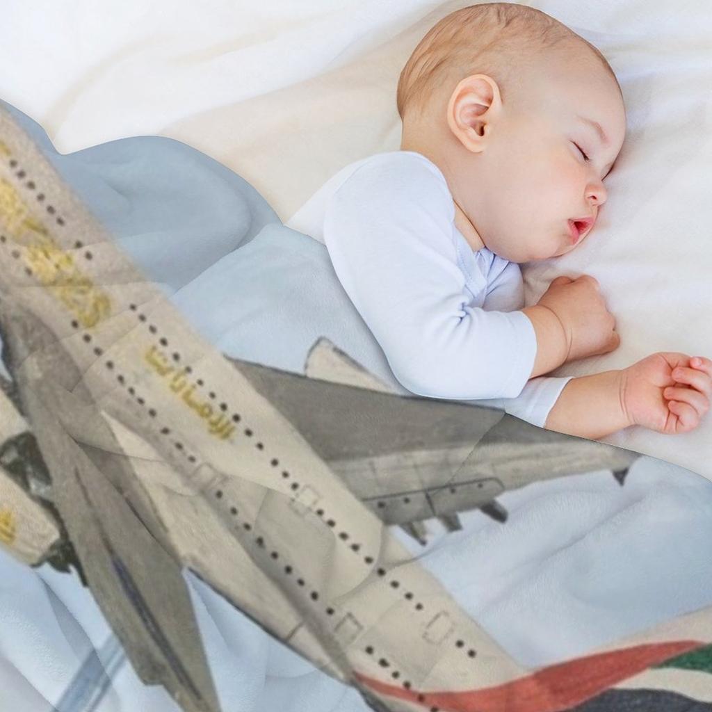 Emirates Airbus A380 flying over Dubai Throw Blanket Camping Thermal Picnic Blankets Sofas Of Decoration Blankets