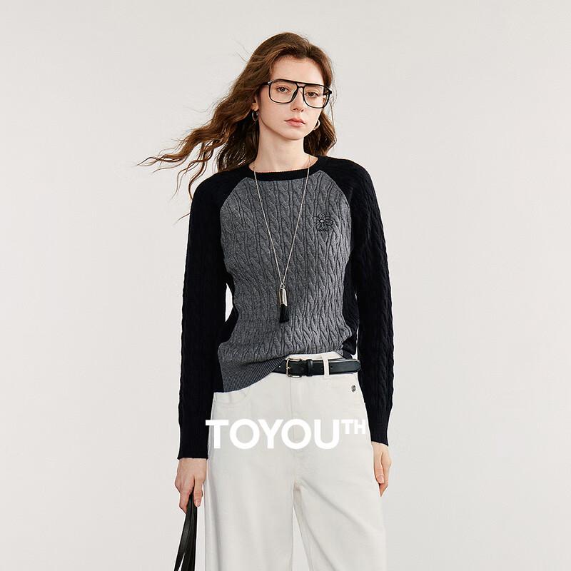 

Women s Retro Colorblock Slim Fit Knit Top