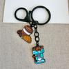 Keychain with Coffee Theme Pendant Retro Style Trendy Coffee Key Chain