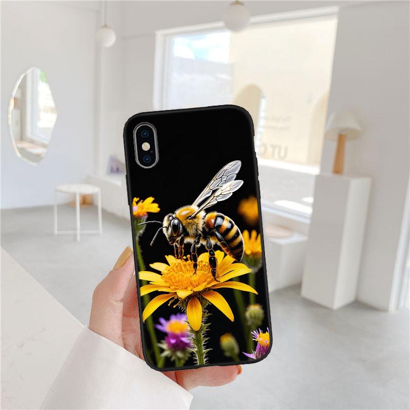 CJ11 Art Bees Cartoon Soft Shell Phone Case for Xiaomi Poco C40 C50 C51 C55 C65 C71 C75 F3 F5 F6 F7 M2 M3 Pro Ultra