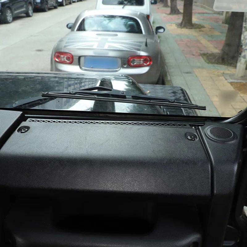 New For 2004-2019 Land Rover Defender 90 110 Aluminum Alloy Black Dashboard Air Outlet Anti-blocking Mesh Cover Auto Parts
