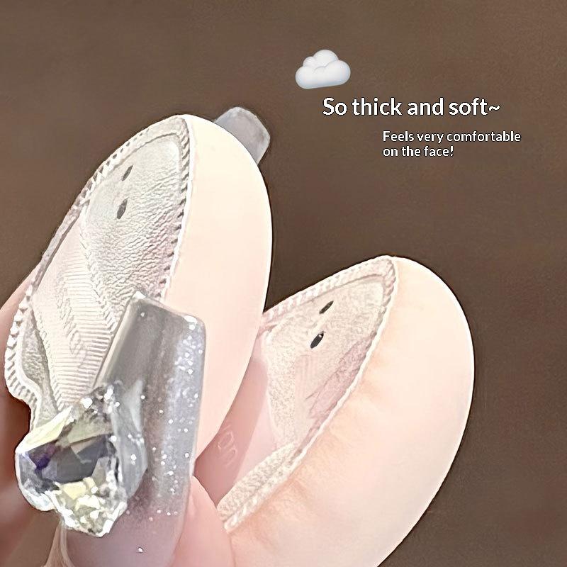 5Pcs Cute Mini Finger Puff Set With Box Facial Makeup Sponge Dry & Wet Application Ultra-Soft Mixed Makeup Puff Makeup Tools