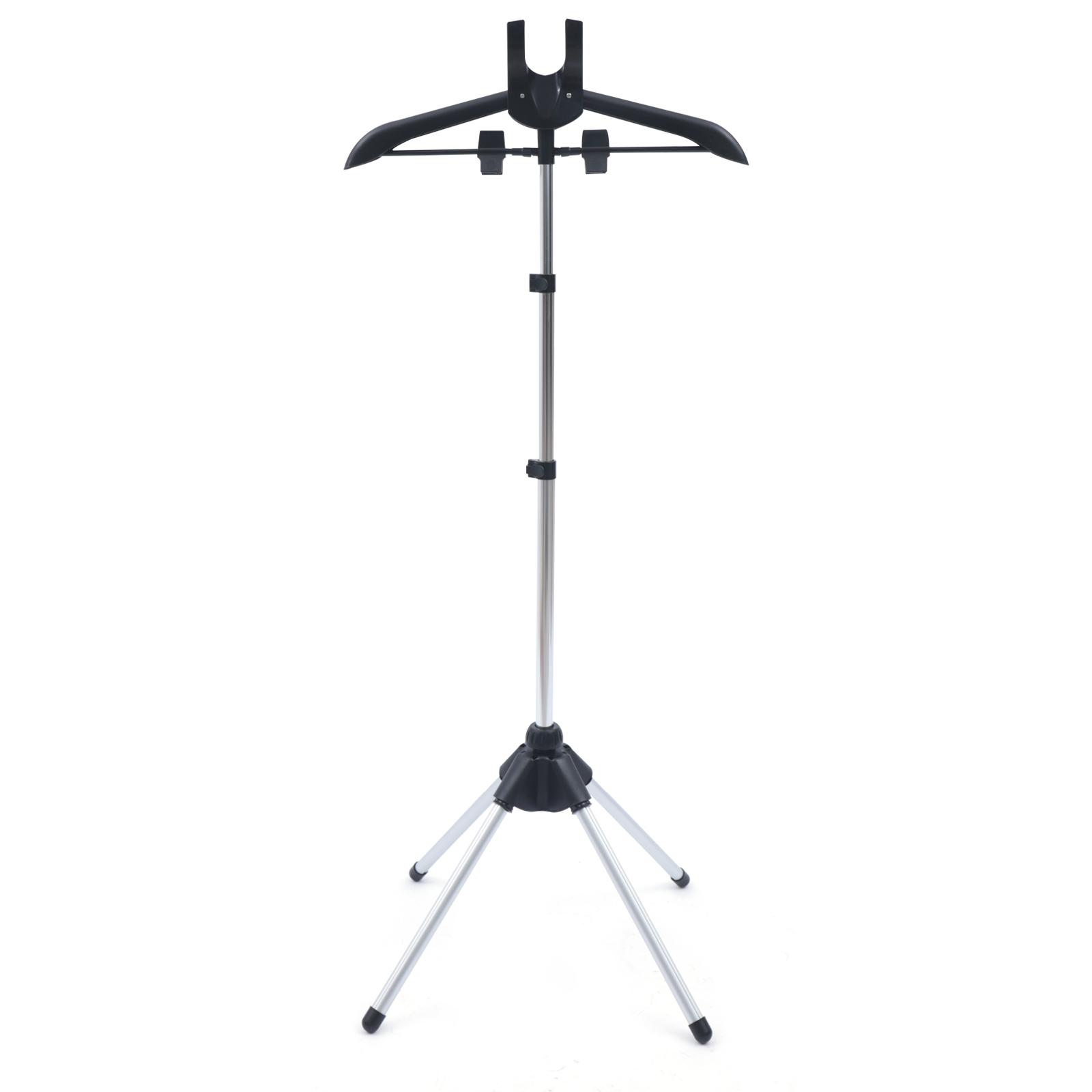 

Portable Ironing Rack with Clamps, Adjustable Height 360° Rotatable Aluminum Foldable Steamer Stand for Travel Home чорний