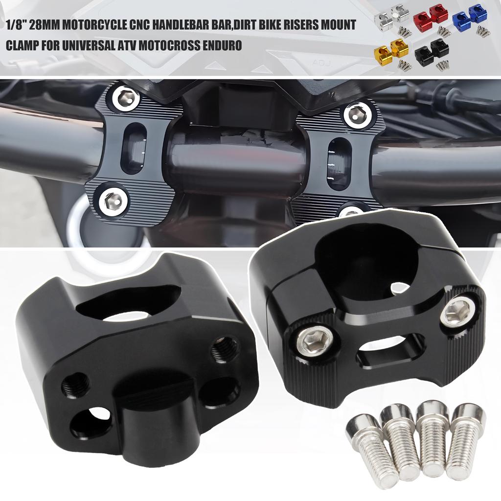 Motorcycle Fat Bar Handlebar Riser Clamps Taper Handlebar CNC Alloy Universal For ATV Pit Dirt Bike Motocross Accessories