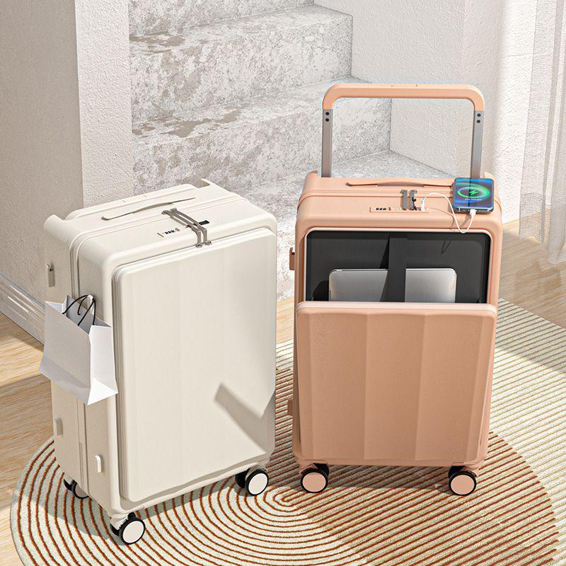 Women's Sturdy Wide Drawbar Suitcase, 20-24 Inch, Durable, Large Capacity with Combination Lock