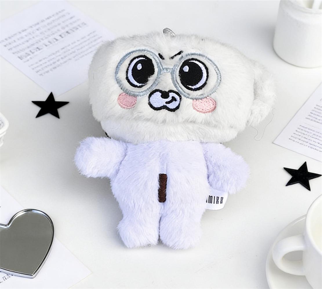 11cm NMIXX Plüschtier Schlüsselanhänger MIXXFFY Pop-up Store Anhänger Schlüsselanhänger JIWOO BAE KyuJin SullYoon Fansammlung Geschenke white