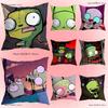 Cute Z-ZIM I-Invaders AnimePillow Case For Sofa Decor Car Office Room Printing Cushion Cover Decorations and Protector