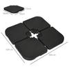 Weight Plates for Parasol Bases, Fillable, Weatherproof, 104cm X 104cm X 7.5H Cm, Black