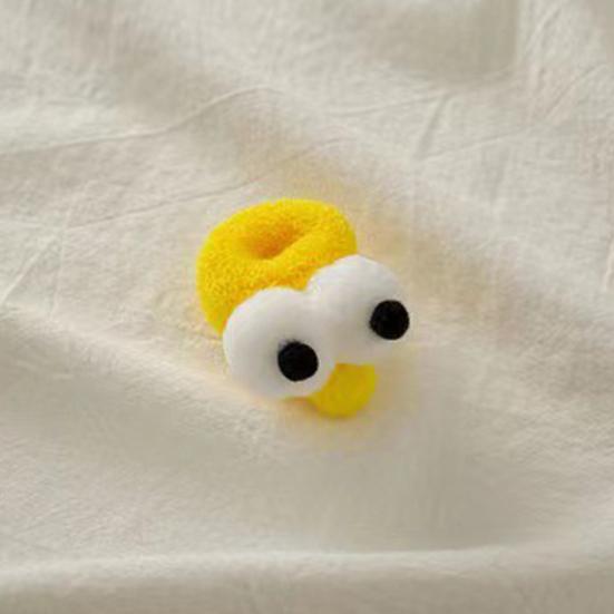 2 szt. Damskie słodkie gumki do włosów z kreskówkowymi dużymi oczami, grube, o wysokiej elastyczności, antypoślizgowe, antypoślizgowe, cukierkowe, kolorowe, kucyk, gumki do włosów, pierścienie do włosów