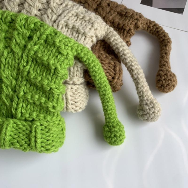 Solid Color Knit Hat Warm Winter Soft Knitted Hat Birthday Present for Unisex