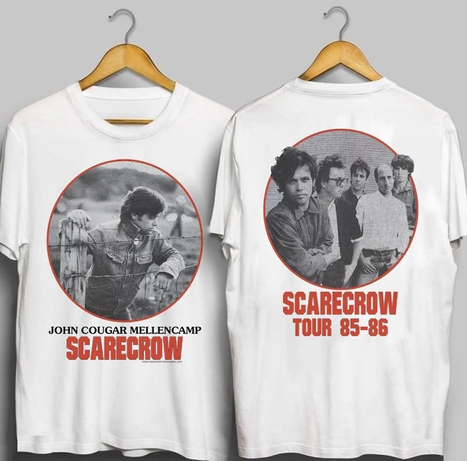 Vintage 80s John Cougar Mellencamp Scarecrow Tour Double Sided T-shirt XXXL