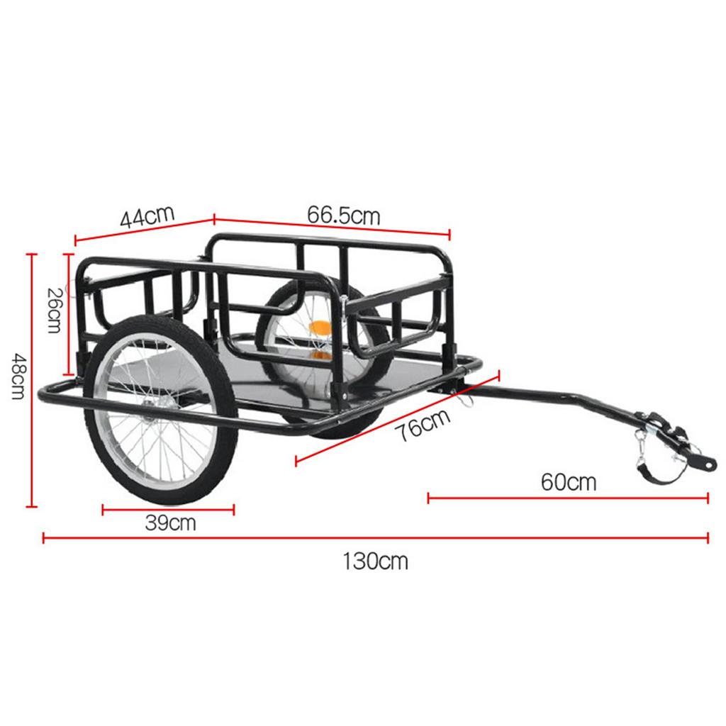 Foldable Cargo Bicycle Trailer Outdoor Riding Rear-Mounted Freight Truck Bucket Bicycle Traction Tool Truck For Carrying Luggage