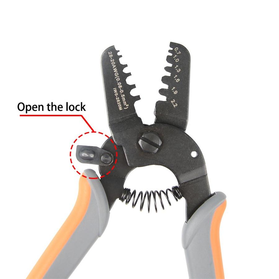 

Double-Hinge Open Barrel Terminals & Connector Crimping Pliers Tool For Awg28-20