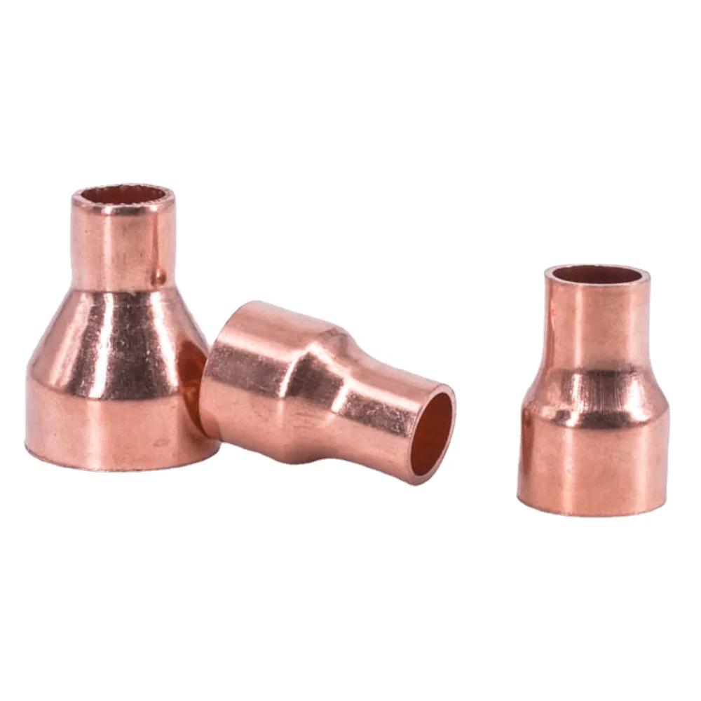 

6.35 8 10 12.7 15 16 19 25 28 32mm Pure Copper End Feed Solder Reducer Plumbing Pipe Fitting Connector Coupler Air Conditioner 8mm To 6.35mm