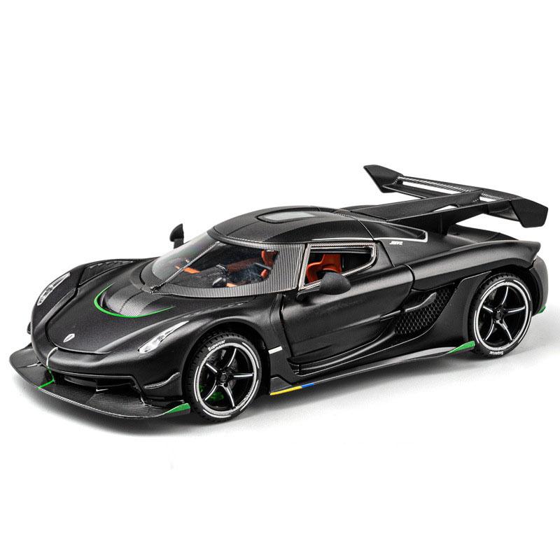 

1:24 Scale Jesko Sports Cars Models Toys Alloy Diecast Wheel Pull Back Supercar 4 Doors Opened Vehicles for Boys Birthday Gifts чорний