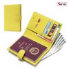 Neue Leder RFID Ultradünne Reisepass Tasche Multifunktionale Geldbörse Ticket Clip Reisepass Dokumenten Tasche Aufbewahrungstasche Damen