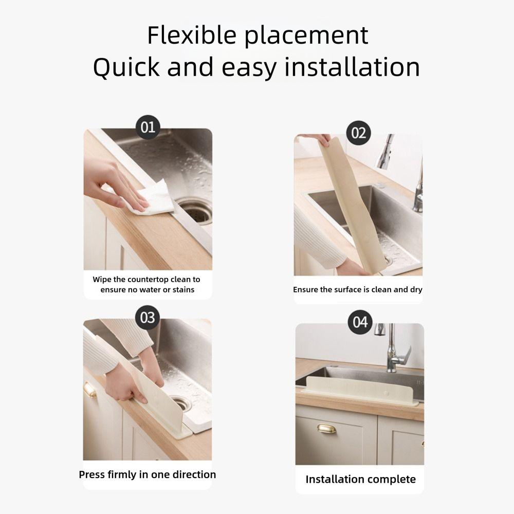 Anti-splash Feature Kitchen Sink Splash Guard Silicone Water Splash Guard  Washing Basin