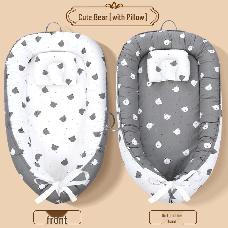 Pure Cotton Portable Anti-Pressure Baby Pillow & Bed Nest