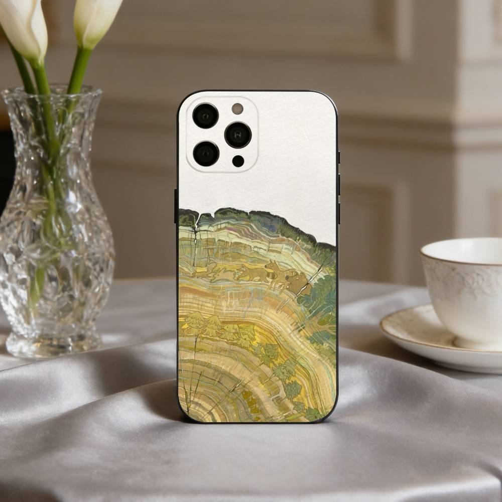 Art W-Wood G-Grain Natural Phone Case For iPhone 17,16,15,14,13,12,11 Plus,Pro Max,XS,Soft Silicone Black Cover