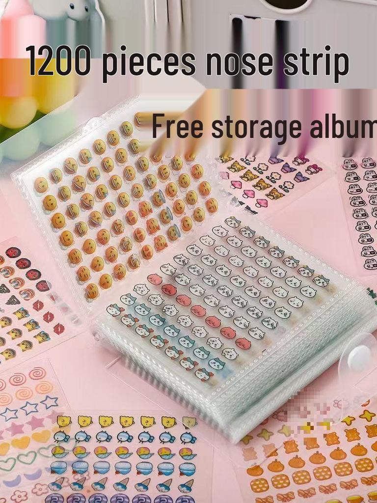 Mini Nose Gaga 7200-Sticker Book: Laser Star Decorations, Waterproof Album, Cute Small Stickers