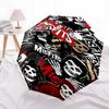 1pc Misfits Skulls Automatic Open, Windproof, Compact Travel Umbrella, Gift for Birthday, Christmas, Business 93028