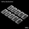 10Pcs Transparent Door Hinges Clear Furniture Hardware Durable Folding Hinge  DIY Cabinet Door Box