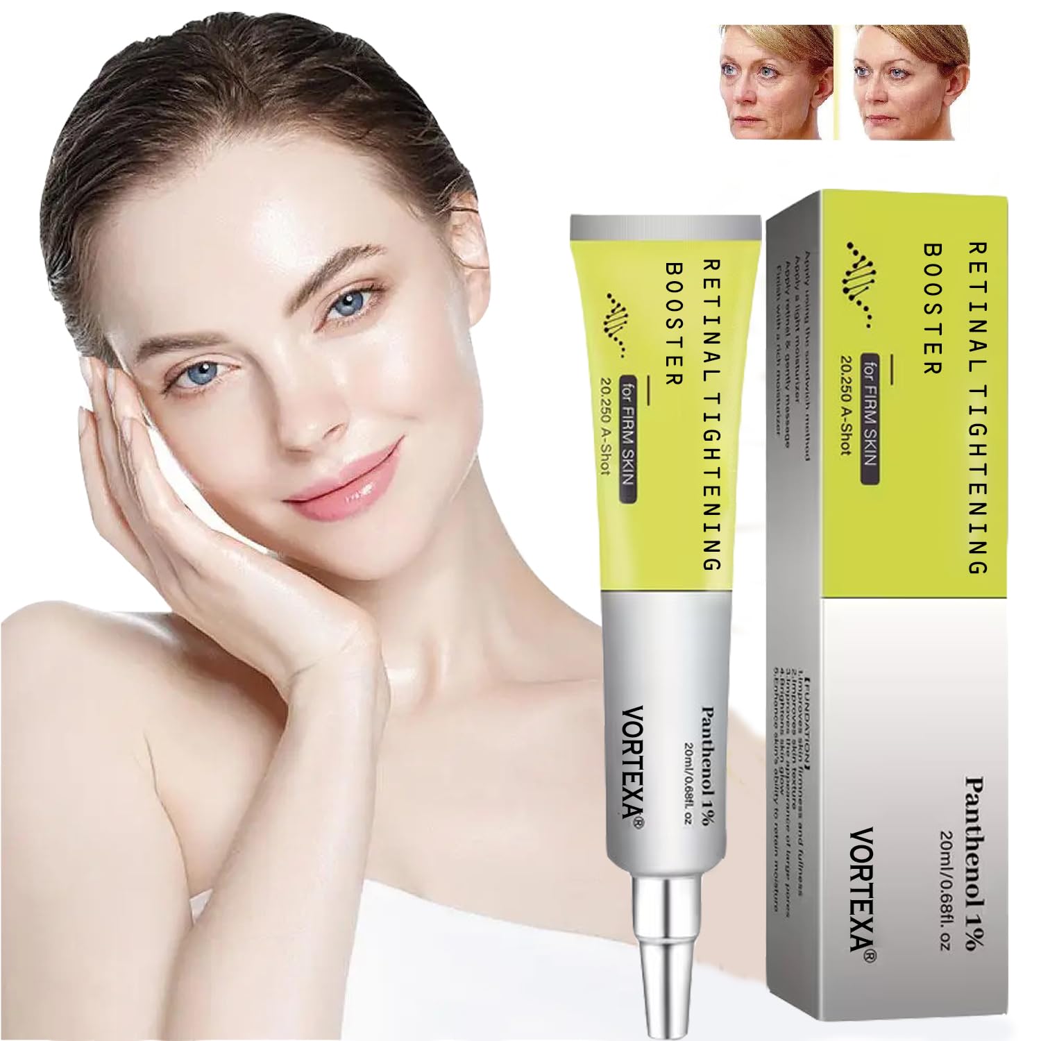 VORTEXA Retinal Shot Tightening Booster Korea with Liposomized Retinal Wrinkles & Fine Lines, Firmer Skin Anti-Aging Night Serum with Retinaldehyde