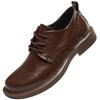 Men's Casual Business Leather Shoes with Straps Men's Single Shoes Brown Black Top Layer Cowhide Pigskin Inner Leather Shoes