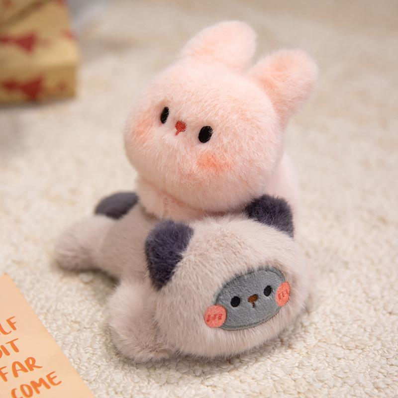 Cute Little Animal Elephant Rabbit Refrigerator Sticker Plush Toy Doll Magnetic Fox Doll Girl Rag Doll