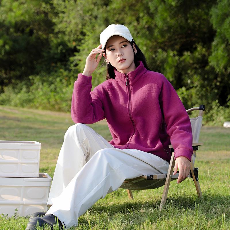 Women's Fleece Casual Jacket - Plush, Thickened Warm Top for Autumn & Winter