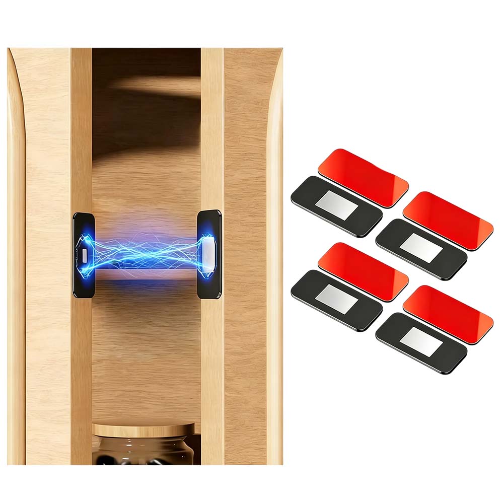 Magnetic For Cabinet Latch 4 Pairs Stainless Steel Strong Magnet for Wardrobe Closet For Cabinet and RV Door Security