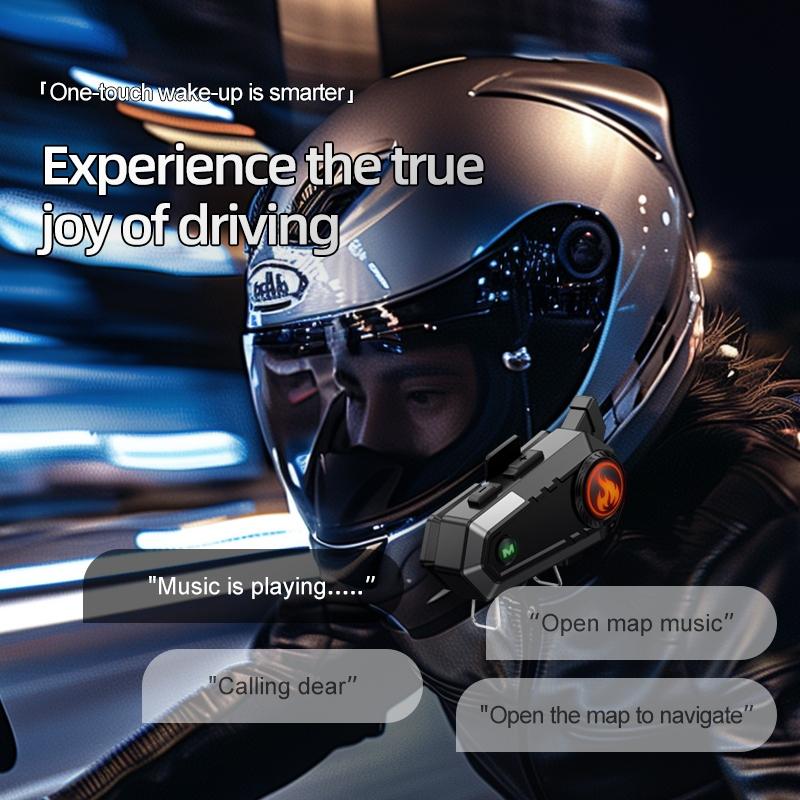 C9 Motorcycle Helmet Bluetooth Intercom for Motorbike Touring | 500m Real-Time Communication Rider & Passenger Bike Headphones