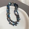Cherry Gummy Crystal Heart Beaded Stackable Necklace - Summer Collarbone Chain Exquisite Design