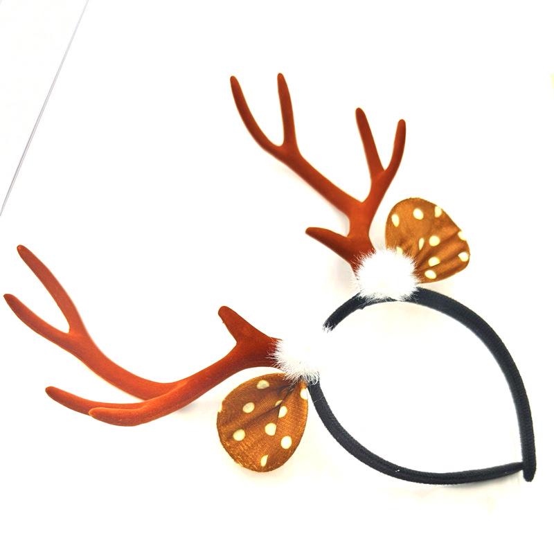 Christmas Snowflake Antler Headband: Cute Winter Hair Accessory for Women
