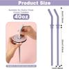 Large Diameter Straw Silicone Straws Reusable Press In Straw Drinking Straws  for HydroflaskTumbler
